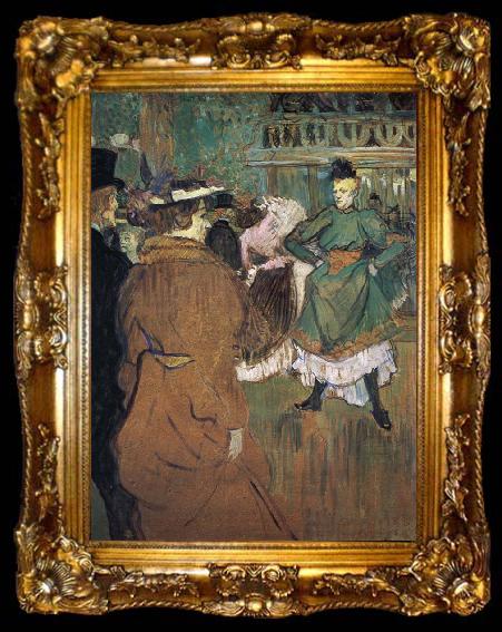 framed  Henri  Toulouse-Lautrec Le Depart du Qua drille au Moulin Rouge, ta009-2